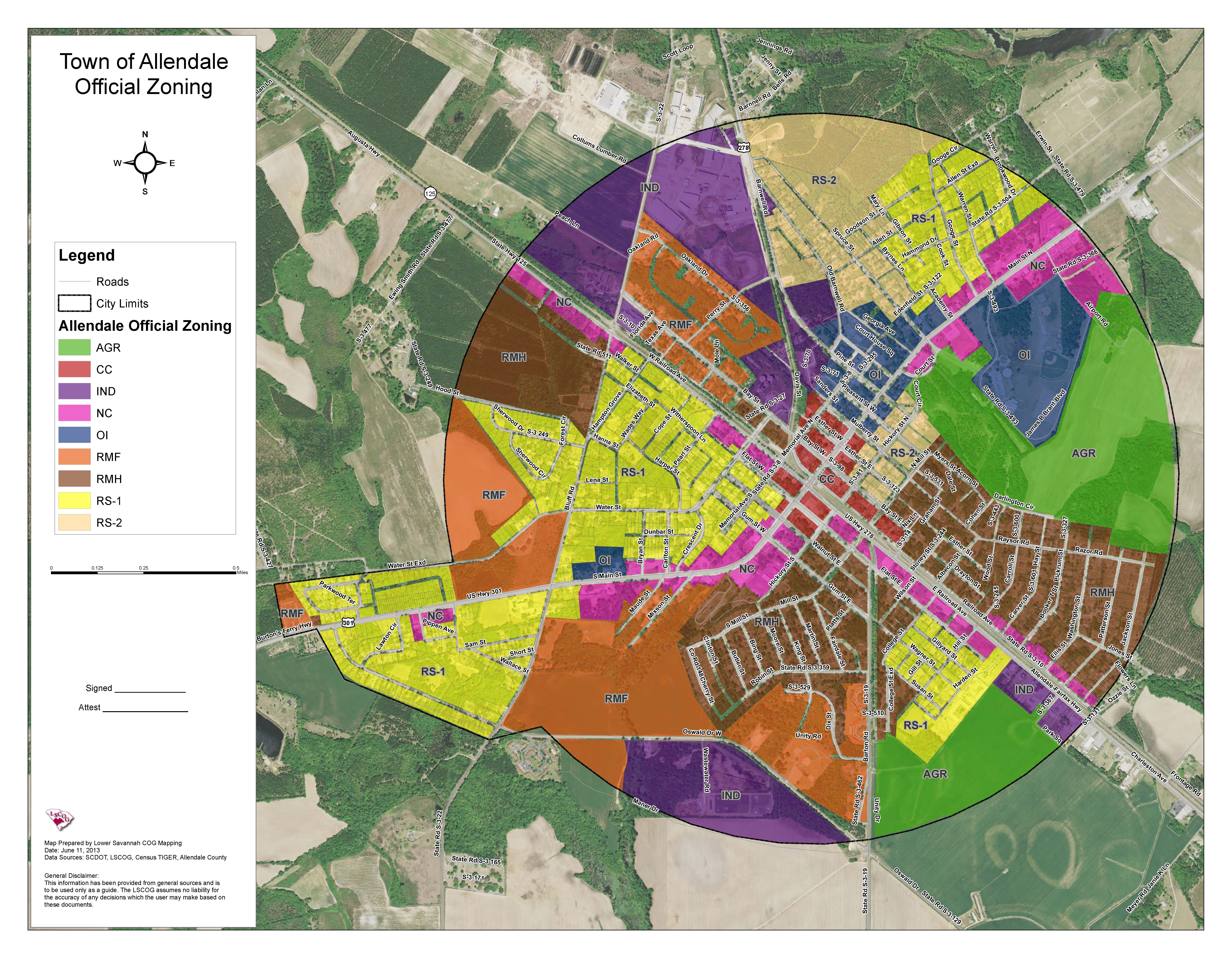 Allendale Zoning Map